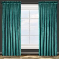 Zasłona gotowa na taśmie ROSA 140x300 Design91 turkusowa