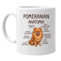 Pomeranian - anatomia - kubek na prezent dla miłośnika psów