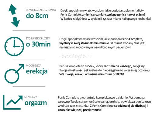 Komplet 3 Opakowań - Penis Complete 180 Tabletek na Arena.pl