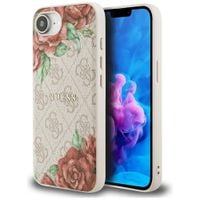 etui guess 4g flowers print magsafe do   iphone 16e różowy