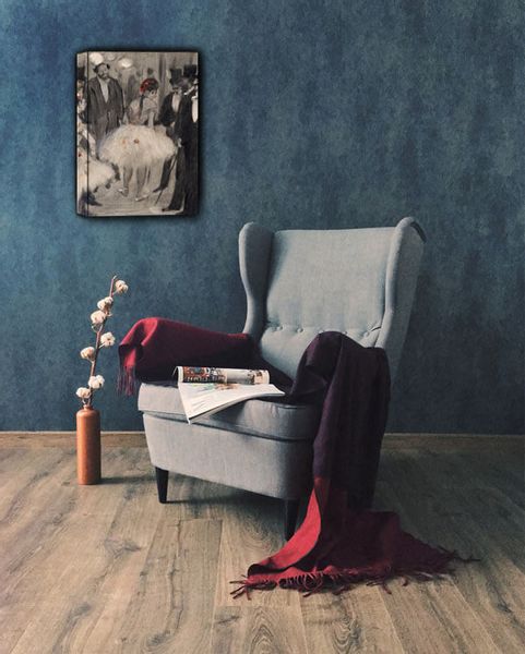 Virginie being Admired while the Marquis Cavalcanti Looks On, Edgar Degas - obraz na płótnie 50x70 cm zdjęcie 2