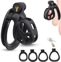 KLATKA NA PENISA PAS CNOTY Z ZAPIĘCIEM NA KLUCZ BDSM CHASTITY CAGE XS