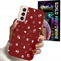 ETUI DO SAMSUNG S22 - ŚWIĄTECZNE WZORY CHOINKA MIKOŁAJ + SZKŁO