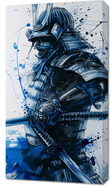 Obraz 50x90cm Samuraj w Błękicie zdjęcie 1