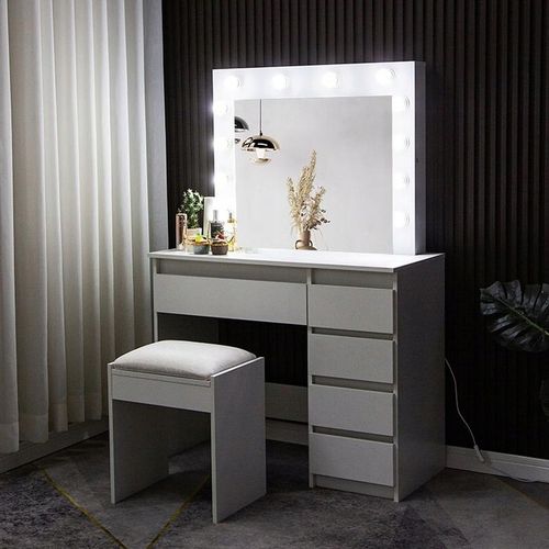 PROMOCJA MIKOŁAJKOWA TOALETKA KOSMETYCZNA z OŚWIETLENIEM LUSTREM na Arena.pl