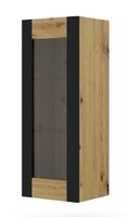 Witryna przeszklona szafka MONDI 125 cm dąb artisan