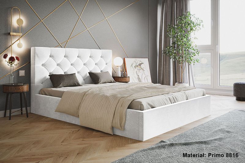 Łóżko Slim 7 tapicerowane 140x200 stelaż pojemnik zdjęcie 6