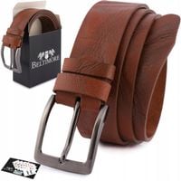 Pasek męski skórzany premium szeroki 4 cm klasyczny skóra licowa Beltimore