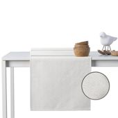 Zestaw obrus + bieżnik SPARKLE 115x250+35x250 kremowy DecoKing