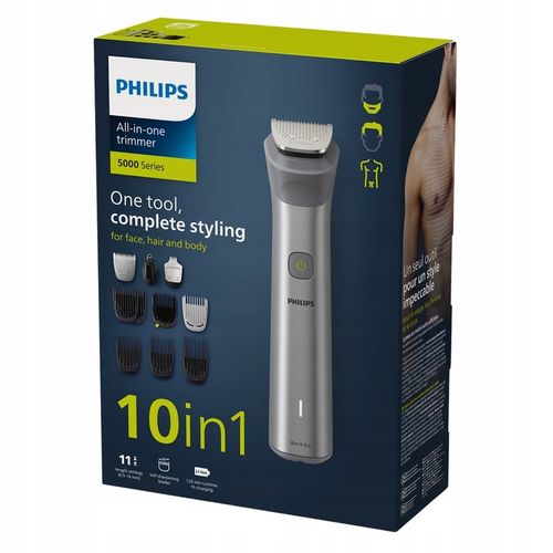 BEZPRZEWODOWA MASZYNKA TRYMER PHILIPS DO WŁOSÓW ZAROSTU BRODY 10w1 na Arena.pl