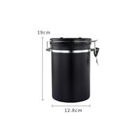 Puszki  Zamykane - Kuchenne - 1.8L ze Stali Nierdzewnej - MODREN Czarny