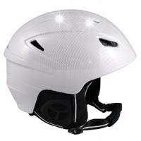 KASK NARCIARSKI KASK SNOWBOARDOWY biały carbon S +GRATIS