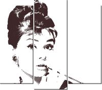 90 80CM OBRAZ T3 ELEM AUDREY HEPBURN DRUK ŚCIENNY