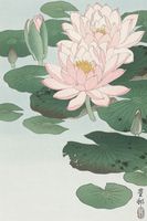 Plakat 40x60cm Water Lily, Koson Japoński Vintage do Salonu