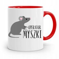 Kubek Czerwony Informatyka Programisty Operator Z Nadrukiem Ze Zdjęciem