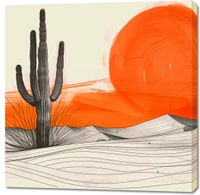 Obraz 100x100cm Kaktus Saguaro