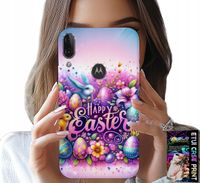 ETUI DO MOTOROLA MOTO E6 PLUS - WESOŁEGO JAJKA, WIELKANOC, PISANKI JAJKA