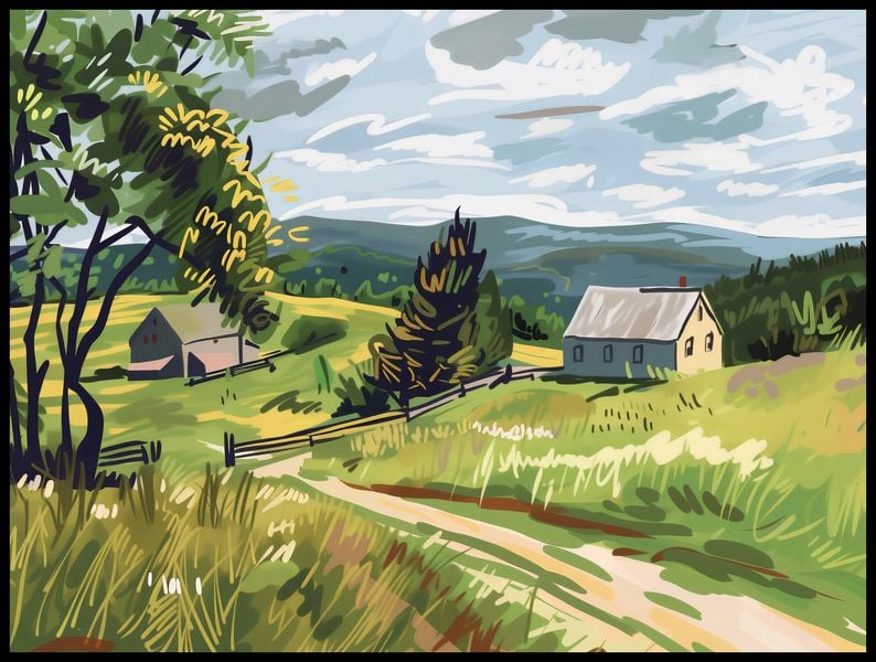 Plakat 100x75cm Bujna Wieś zdjęcie 2