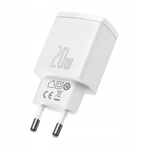 BASEUS SZYBKA ŁADOWARKA DO TELEFONU ZASILACZ 2x USB-C USB 20W PD QC 3.0 zdjęcie 11