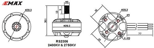 SILNIK EMAX RS2306 2400KV RACESPEC WHITE EDITON na Arena.pl