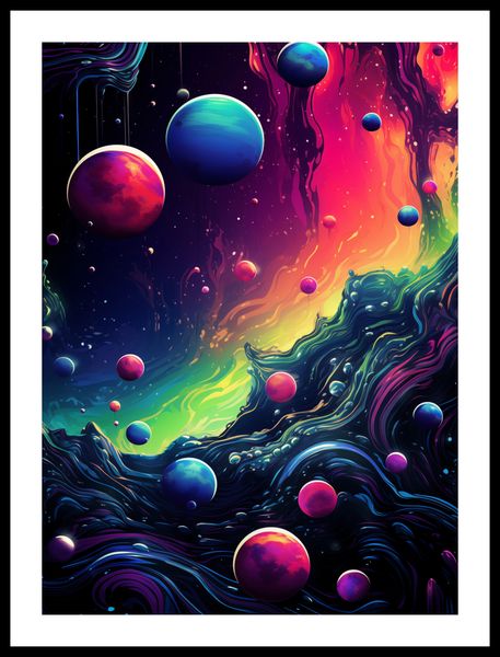 Plakat 40x55cm Kalejdoskop Galaktyk zdjęcie 3