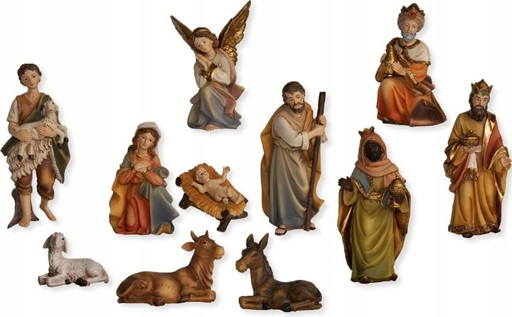 CUDOWNE Figurki do Szopki KOLOROWE, 11-części - maks. 7,0cm wysokie zdjęcie 1