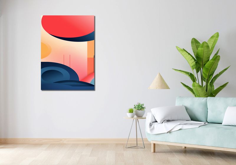 Obraz 70x100cm Niebieski Labirynt zdjęcie 2