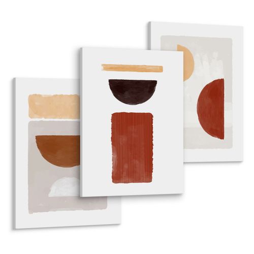 OBRAZY DO SYPIALNI SET AZTECKI WZORY STYL BOHO ABSTRAKCJA 90cm x 40cm na Arena.pl