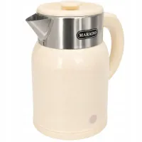 Czajnik 1500w mały 1.4l elektryczny retro beżowy vintage stalowy