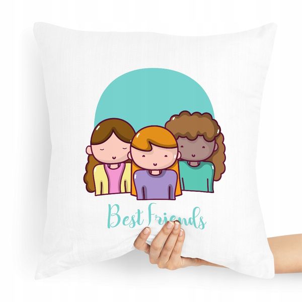 Poduszka Dla Przyjaciela Best Friends Prezent Z Nadrukiem Ze Zdjęciem zdjęcie 1