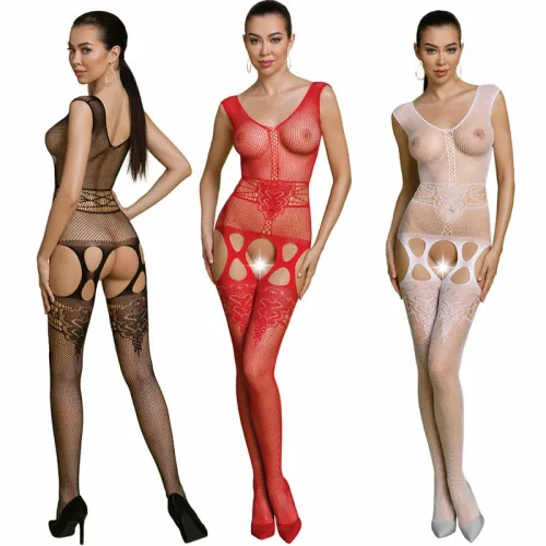 passion eco collection bodystocking bs014 czerwony ekologiczny one size na Arena.pl