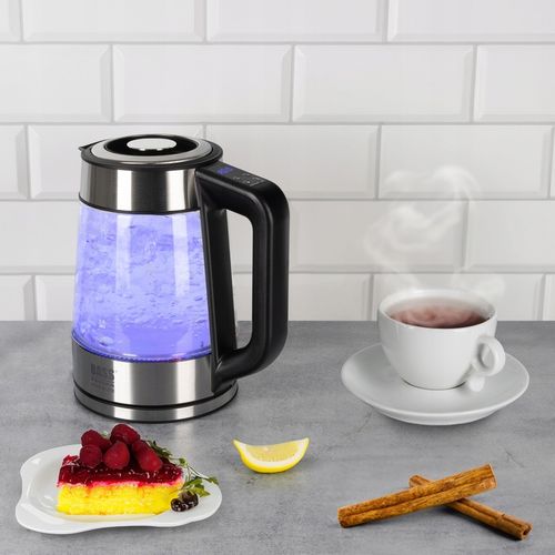 CZAJNIK ELEKTRYCZNY 1,7L 2200W REG TEMP 40-100°C SZKLANY BEZPRZEWODOWY na Arena.pl