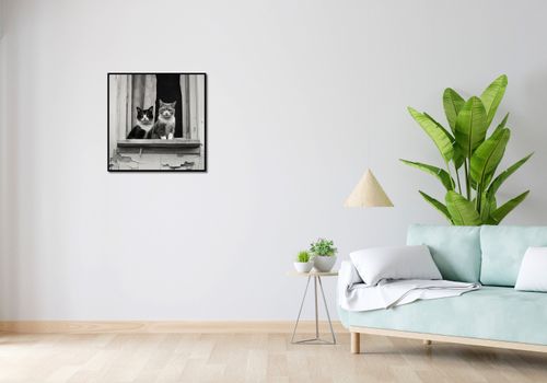 Plakat 60x60cm Para w Oknie na Arena.pl