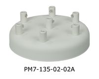 Podsufitka metalowa 7 otworów 135mm kolor biały + biały hamulec