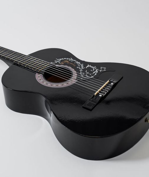 Gitara klasyczna 3/4 7/8 Black Czarna od 12 lat dla dzieci i dorosłych zdjęcie 12