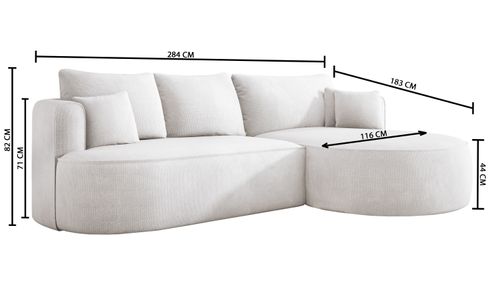 Nowoczesny rozkładany narożnik FIORE z funkcją spania Lewy MEMPHIS 10 na Arena.pl