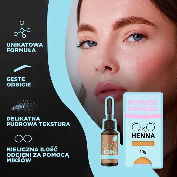Henna pudrowa do brwi OkO (#03 Dark Brown 5g) zdjęcie 4