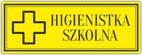 Tabliczka nierdzewana grawer HIGIENISTKA SZKOLNA