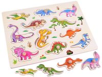 DLA DZIECI PUZZLE DREWNIANE DINOZAURY