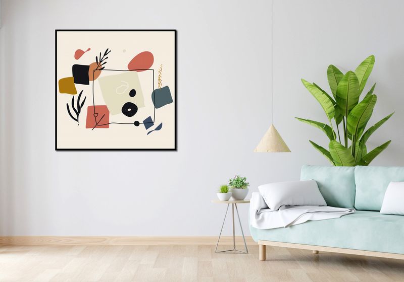 Plakat 100x100cm Abstrakcyjny Dialog zdjęcie 4