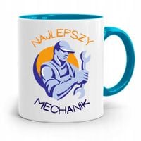 Kubek Błękitny Mechanika Najlepszy Mechanik Z Nadrukiem Ze Zdjęciem