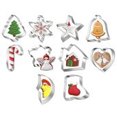Metalowe foremki do ciastek świątecznych 10 szt. wykrawacze do pierników