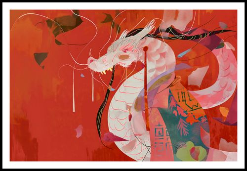 Plakat 91,5x61cm Orientacyjny Smok na Arena.pl