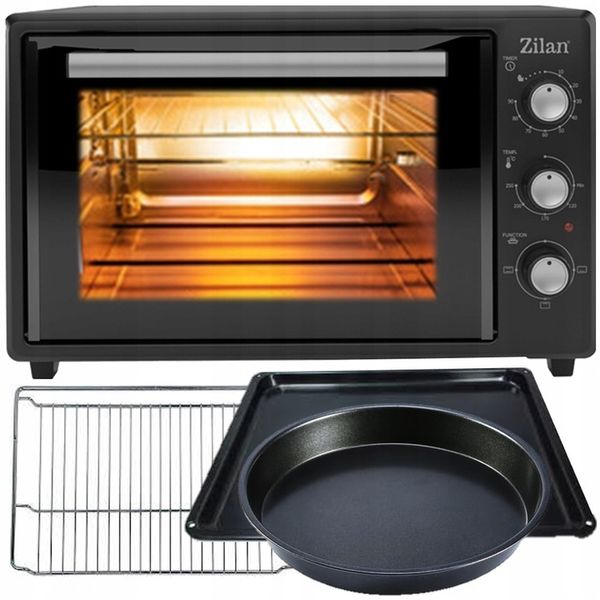 MINI PIEKARNIK ELEKTRYCZNY DOUBLE GLASS GRILL TIMER 35L 1800W zdjęcie 4