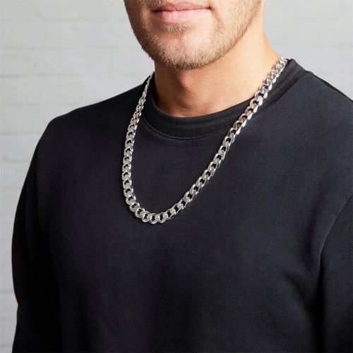 Łańcuszek SREBRO pr.925 Męski Srebrny 9mm GRUBY WŁOSKI Łańcuch Diamentowany na Arena.pl
