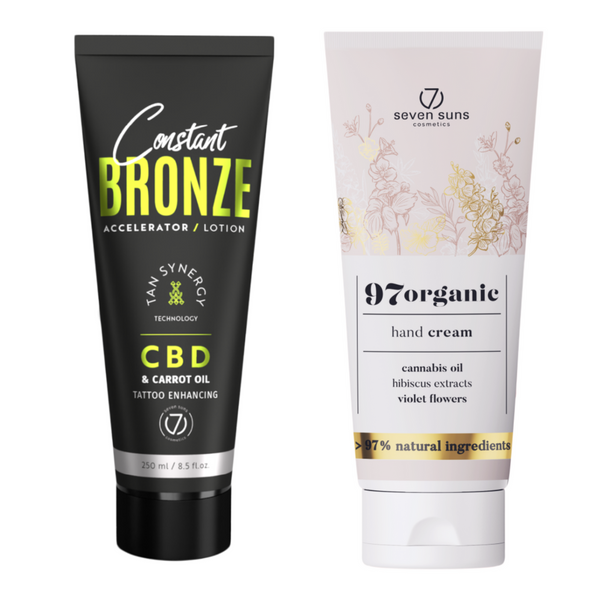 7suns Constant Bronze CBD&Carrot Accelerator 250ml + Krem Do Rąk 75ml Grati zdjęcie 1