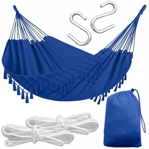 HAMAK OGRODOWY TURYSTYCZNY BOHO HUŚTAWKA MOCNY 150x190 120kg + LINKI TORBA na Arena.pl