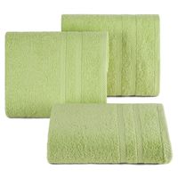 Ręcznik kąpielowy frotte z ozdobną bordiurą MILO 100X150 j. zielony