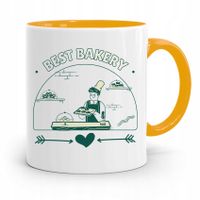 Kubek Żółty Dla Piekarza Best Bakery Prezent Z Nadrukiem Ze Zdjęciem