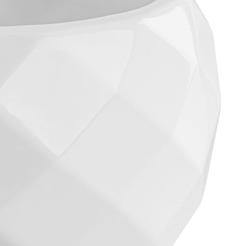 Doniczka osłonka ceramiczna kolor Biały 13,5 cm H12,5 cm połysk na Arena.pl